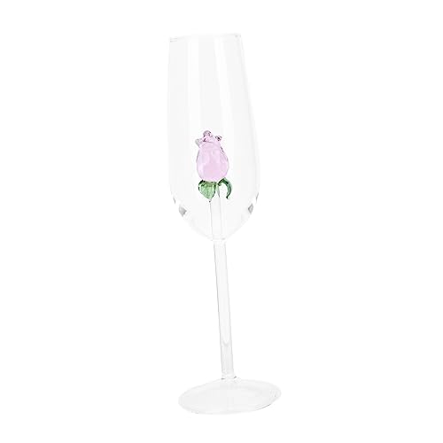 Amosfun 3 Stk Rosé Sektglas Weinbecher Ausgefallener Weinkelch Bar Weingläser Cocktailbecher Rosé Wein Kelch Stängelloser Martini Weingläser Im Freien Tassen Weingläser Ohne Stiel Rosa