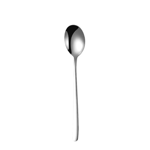 CLENEA 1 Stück 304 Edelstahl Löffel Teelöffel Kaffeelöffel Dessert Rühren Suppenlöffel Edelstahllöffel(4 * 20.7cm)