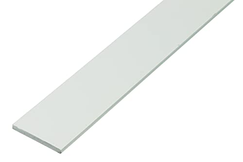 Alberts 479428 Flachstange | Kunststoff, weiß | 1000 x 30 x 3 mm