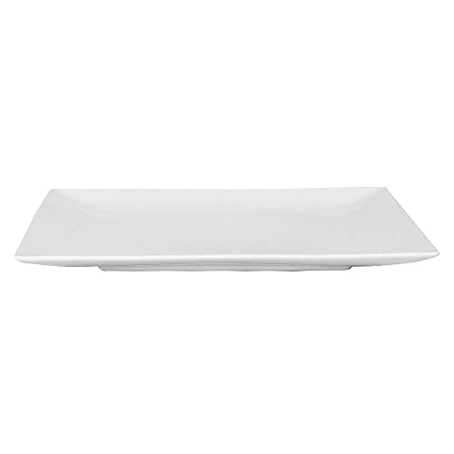 AMBITION Porzellan Teller quadratisch 18x18 cm Servierteller Frühstücksteller Dessertteller weiß modern elegant Porto