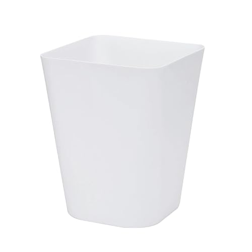 Sinoba Papierkorb 6102 Mülleimer Abfalleimer Papiereimer Kunststoff ideal für Kinderzimmer Büro Küche Höhe 29 cm 12L (Weiß)