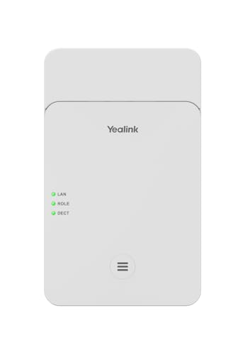 Yealink W75 DECT IP Mini Multi-Cell System – 20 gleichzeitige Anrufe, 3 Basisstationen, 20 Mobilteile, Nahtloses Handover & Roaming, HD-Sprachqualität, PoE-Unterstützung