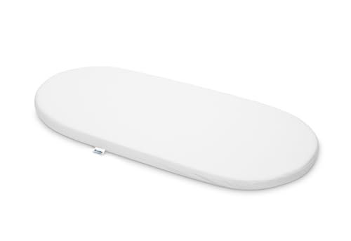Sensillo - Kinderwagen Matratze - Einlage für Kinderwagenwanne - Universale Größe 35 x 75 x 3,5 cm - mit elastischem Polyurethan Schaum und abnehmbarem, waschbarem Baumwolle Bezug - Weiß