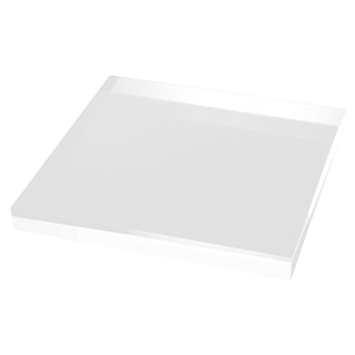 Zerodeko Display Basis 15mm Dicke Quadratische Aufbewahrungsplattform Für Schmuck Figuren Und Deko Hochtransparente Lagerfläche 12x12cm Ideal Für Tischpräsentationen