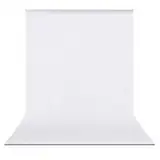 Fotohintergrund Weiß 1,8x2,8 m, Bonvvie Faltbare Fotografie Hintergrund Musselin Hintergrund für Photo Video Studio, Fernsehen, Zoom, YouTube, Online-Meetings
