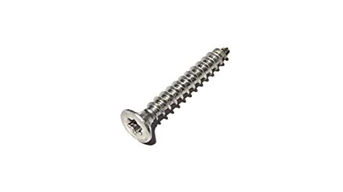 100 Stück Spanplattenschrauben 3x12 mm - A2 Edelstahl - Torx - TX10 - Senkkopf - Vollgewinde - Holzschrauben - Schrauben (100, 3x12 mm)