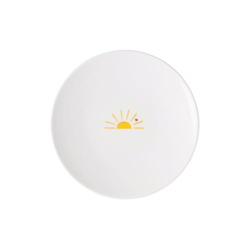 Villeroy & Boch – With Love Frühstücks-/ Dessertteller "Hello Sunshine" Weiß, Spülmaschinenfest, Mikrowellensicher, Teller Sonne, Geschirr Keramik, Geschenk, Premium Porzellan