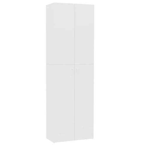 vidaXL Büroschrank Aktenschrank Mehrzweckschrank Schrank Aufbewahrungsschrank Beistellschrank Holzschrank Büro Weiß 60x32x190cm Holzwerkstoff