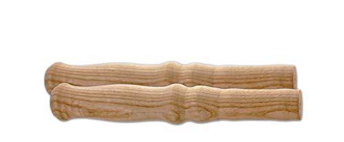 BigDean 2 XXL Holzgriffe für Schiebkarre/Schubkarre ca. 23,5 cm lang 2,5 cm Durchmesser - Hochwertig, flexibel, bereichernd - Ideal für Jede Schubkarre/Sackkarre