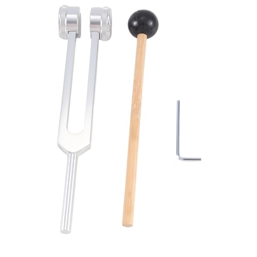 Wisboey 174 Hz Dipason für Heilung, Reparatur, Stressabbau und Heilung, Musikinstrument mit Silikonhammer, Griffbrett