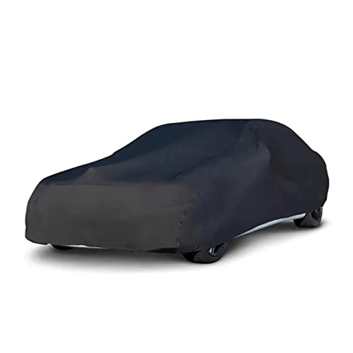 LST Autoabdeckung Indoor – lackschonende und Dehnbare Autogarage. Car Cover Innenbereich für Autohäuser und Endverbraucher. Auto Abdeckplane schützt vor Sonne, Staub. (Schwarz, L (450x140x120cm))