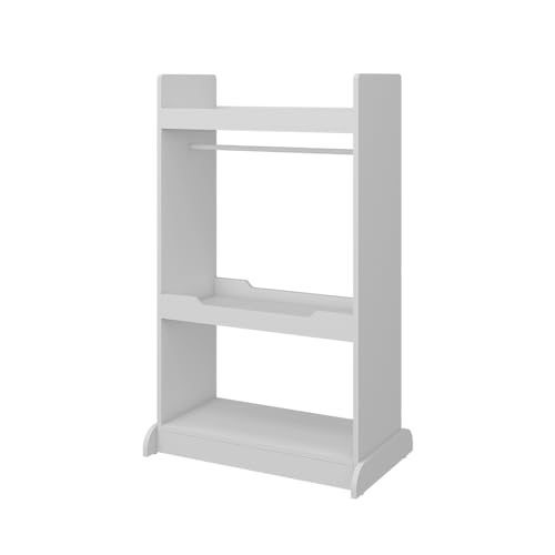 Vicco Kinderkleiderschrank Conny, Kinderregal, Weiß, 67 x 110 cm mit Kleiderstange