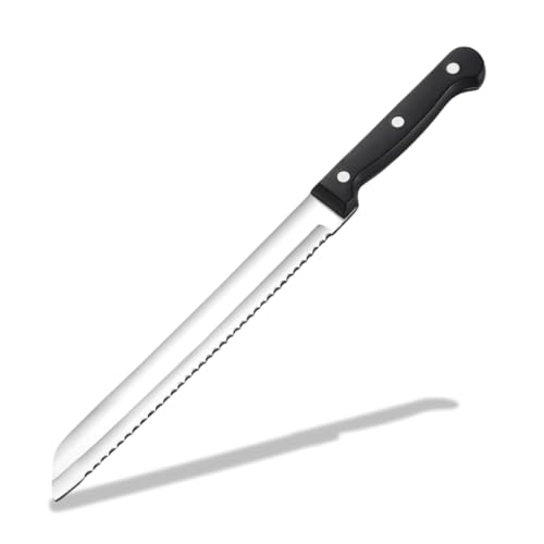 Parence.- Brotmesser aus Edelstahl/Küchenmesser mit Wellenschliff und ergonomischem Griff -30cm