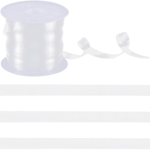 GORGECRAFT 2 Rolle 10m Transparente Elastische Bandrolle 8mm Breit Leicht Transparent Unsichtbar Dehnbar BH-Trägerband Für Selbstgemachte Schulter-BHS Dessous Tanz Bademode Sportbekleidung Stoff