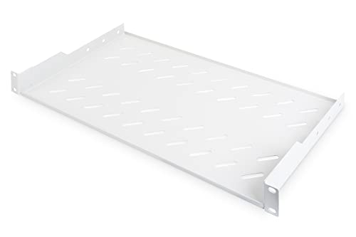 DIGITUS Professional DN-97609 - Fachboden zum Festeinbau in 19" Schränke - Traglast 15 kg - ab 450 mm Schranktiefe - 1HE - Farbe grau