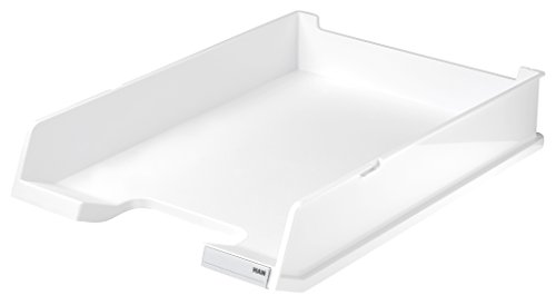 HAN 10203-12, Briefablage Deluxe, stapelbar und verkettbar, mit Clip, 3er Set, weiß