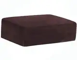 Miecoae Hockerbezug, Bezug Hocker Rechteckig，Fußbank Husse, Hocker Überzug Schwarz/Rot, Bezug für Ottomane, Ottomane Schonbezug(T-09,85-95x70-80cm)
