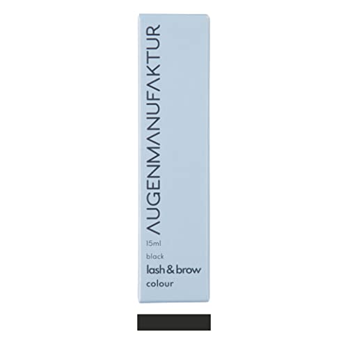 Augenmanufaktur Colour Lash & Brow Wimpern und Augenbrauen färben black - permanent Farbe für Intensiv Tönung – 15 ml