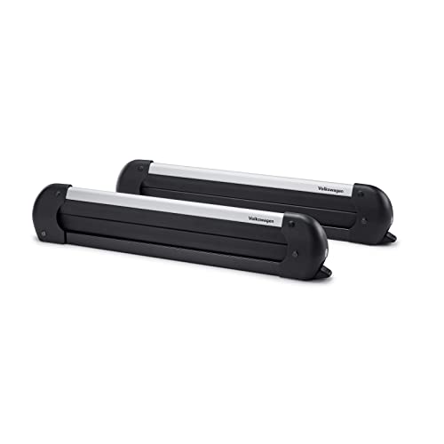 Volkswagen 000071129M Skihalter Snowboardhalter Basic 4/2 Grundträger Dachgepäck T-Nut Tragstäbe, für 4 Paar Ski oder 2 Snowboards