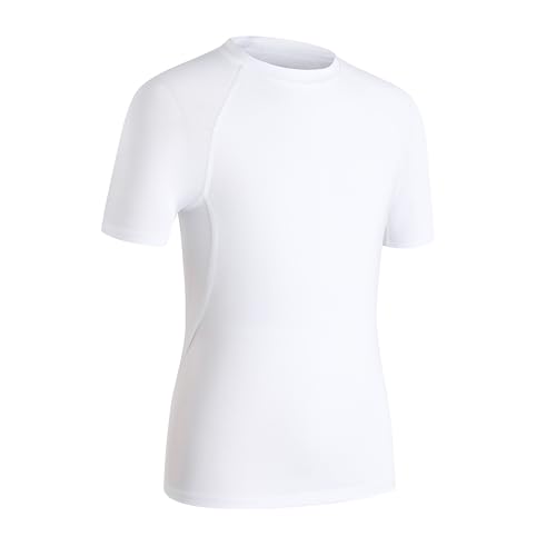 HYCOPROT Jungen Kompressionsshirts Kurze Ärmel Kind Leistung Unterhemd Sportliche Basisschicht Top Schnell Trocknen Atmungsaktiv Shirt