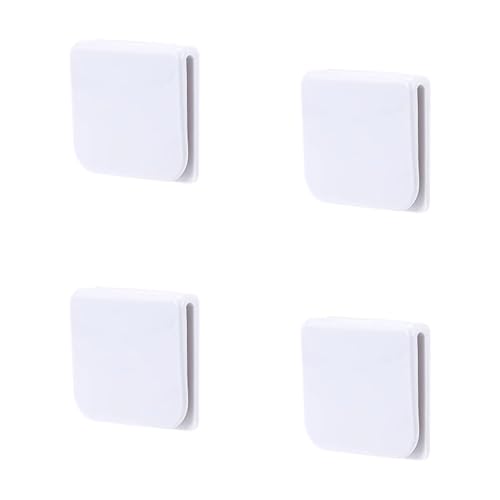 Lmyzcbzl Duschvorhang Clips, 4 Pcs Selbstklebend Dusche Vorhang Clips, Plastik Selbstklebend Duschvorhang Klammern, Selbstklebende Vorhang Klammer, zum Halten von Duschvorhang und Vorhang