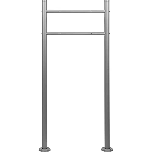 STILISTA Universal Briefkastenständer 120 cm, Modellwahl, Zwei Beine, Silber