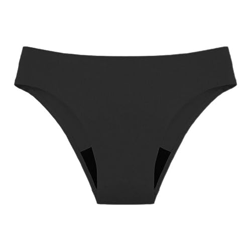 Sexy Unterwäsche Durchsichtig Damen für Damen, auslaufsicher, lagige Menstruationsunterwäsche, Mesh-Unterwäsche mit hohem Durchfluss, schnelle Wasseraufnahme, Unterwäsche / (Black, XXXL)