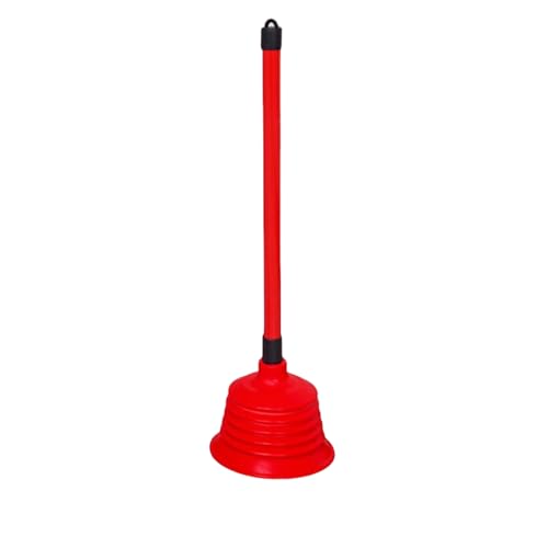 Pömpel Abfluss Gummi, Pümpel Saugglocke Abfluss Waschbecken 160mm Groß, Perfekter Abflussreiniger, für Sauber Toilette Badewanne oder Waschbecken verstopfte Rohre Werkzeug (Rot)