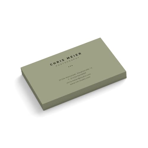 Visitenkarten | 350 g Qualitätsdruck | 1-seitig | Text + Farbe sofort anpassen | 85 x 55 mm | sofort gestalten | Design Two Tone | hochwertig (Grün, 50 Stück)