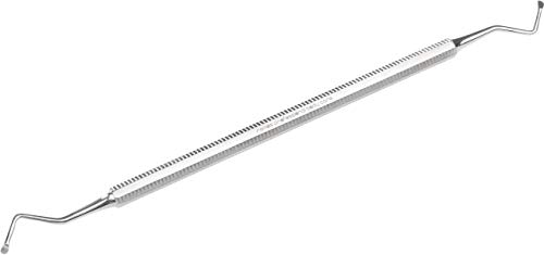 REMOS Fußpflege Instrument Eckenheber rostfreier Edelstahl [ runde Spitze] zum Ausputzen und Entfernen von Ablagerungen unter dem Nagel