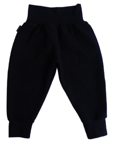 MAUALA Babyhose Unisex Babyhose für Jungen Pumphose für Mädchen Schlupfhose Baby Baumwolle Langhose Gr. 50-104 (80, ganz-schwarz)