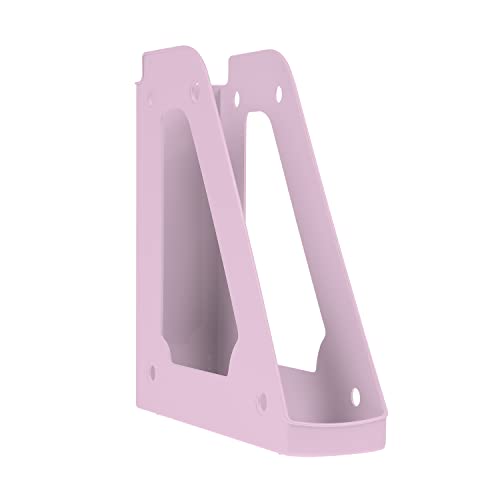 DONAU 7462101PL-23 Stehsammler Modernes Design/ 1 Stück / A4 - Violett/ Rosa Pastellfarbe / Durchbrochen/ PP/ Kunststoff / Schreibtisch-Organizer für Zeitschriften, Violette