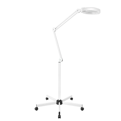 biusgiyeny LED Lupenleuchte Kosmetische Lupenlampe LED mit Standfuß Vergrößerung Lupenlampe 8X LED Lupenleuchte 8 Dioptrien Lupe mit Licht Kosmetik Arbeitsleuchte