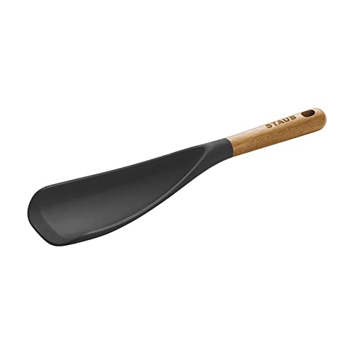 STAUB Premium Silikon Mehrzweck-Servierlöffel für Kochgeschirr – Küchenutensilien, antihaftbeschichtet, Schwarz