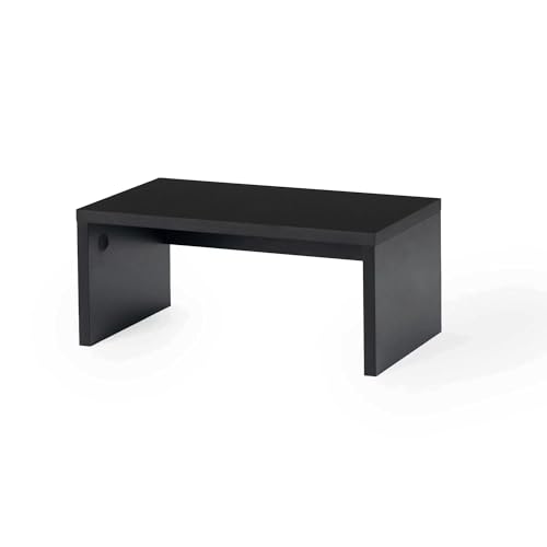 LafeuR Schreibtisch-Organizer-Rack, Büro-Schreibtisch-Aufbewahrungsregal, Schreibtisch-Bücherregal aus Holz,40x24x17cm,Schwarz