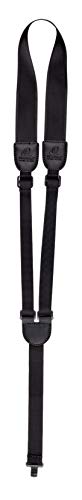 Ortega Guitars Schallloch Gitarrengurt Verstellbar - für Akustik Gitarren - Nylon Straps Hook Series - Nylon, Schwarz (OGSHK-BK)