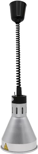 KEuLen Wärmelampe Küche Speisenwärmer Lampe Kommerzielle Hängende Heizlampe for Lebensmittel versenkbare for Hotelküche (Color : Silver)