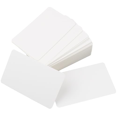 100 Stück Weiß Blanko Spielkarten,Visitenkarten Blanko,Blank Cards,Leere Spielkarten,Flash Cards,Kraftpapier,Visitenkarten,Flash-Karten, Blanko,Weiße Postkarte,Dankeskarte-54 x 88 mm