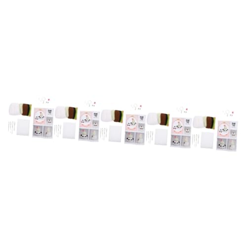 COHEALI 5 Sätze Spaß Machen Verzierungen Zum Basteln Tierpuppenset Filzen Nadelfilzen Handwerk Wollfilzen Wollvorgarn Werkzeuge Aus Tierischem Wollfilz Wolle Filz Handwerk DIY-Kits Gefühlt