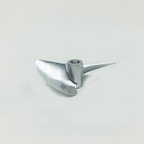 Vuzmode 1 STÜCK Mono 1 M4 Gewinde 2-Blatt-Halbeingetauchter Propeller CNC-Aluminiumlegierung Paddeldurchmesser 30-45 mm Requisiten, for RC Boot DIY Bürstenlos Gelenkwelle(Diameter 32mm)