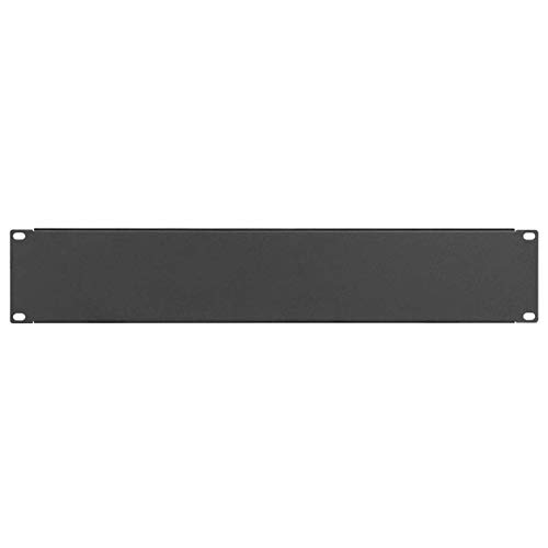 Stalflex Blindplatte 2U für 19 Zoll Fachboden - Blindplatte zur Rackmontage für Computer- & Server-Racks - Serverschrank Filler für Netzwerkschrank - aus massivem Stahl