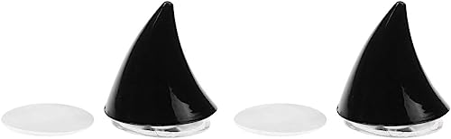 2 x schwarze Motorradhelm-Hörner/Katzenohren, Eckdekoration, weiche Saugnapf-Paste, Motorradhelm-Umwandlungszubehör, Helmdekoration, Helme