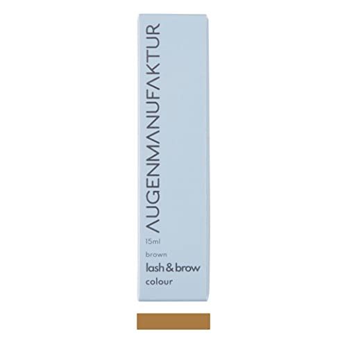 Augenmanufaktur Colour Lash & Brow Wimpern und Augenbrauen färben brown - permanent Farbe für Intensiv Tönung – 15 ml