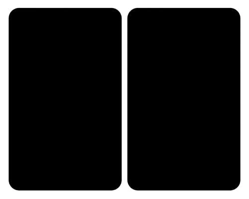 Herdabdeckplatten Universal Schwarz 2er Set
