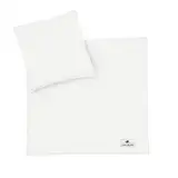 Julius Zöllner Musselin - Kinderbettwäsche 80x80 + 35x40 cm, 2-teiliges Set aus Deckenbezug und Kissenbezug, 100 Prozent Baumwoll-Musselin, mit Reißverschluss, Standard 100 by OEKO-TEX, Ivory
