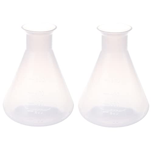 BLASHRD 2X 500 Ml Klare Kunststoff Laborchemikalie Erlenmeyerkolben Vorratsflasche