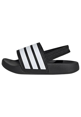 adidas Unisex Baby Adilette ESTRAP Slides Infants RUTSCHEN, Core Black/Cloud White/Core Black