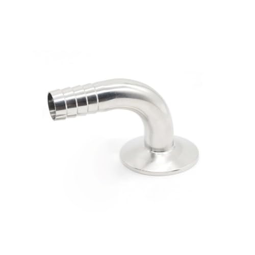 LEFTART Tri-Clamp-Ferrule, 90-Grad-Winkelstück, SS304, Sanitär-Schlauchanschlussstück, for Heimwerker-Rohrverbinder(12.7mmx Ferrule 50.5)
