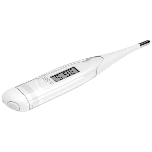 scala SC 28 flex weiß 10 Sekunden Messzeit, digitales Fiberthermometer mit flexibler Messspitze, wasserdicht mit Fieberalarm