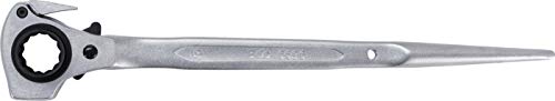BGS 6696 | Gerüstbauer-Knarre | 4-in-1 | SW 19 x 22 mm | CV-Stahl | Gerüstbauratsche / Gerüstbauknarre | rechts / links umschaltbar